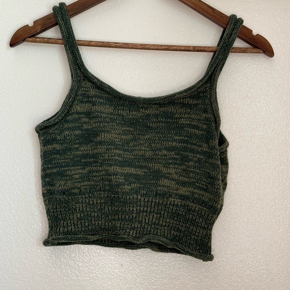 Cider S Green Knit Cropped Tank top - Picture 5 of 7